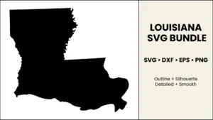 Louisiana SVG Bundle, State Cut Files, SVG DXF EPS PNG