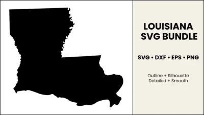 Louisiana SVG Bundle, State Cut Files, SVG DXF EPS PNG