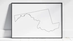 maryland-blank-outline-map-printable-black-frame Maryland Blank Outline Map Printable, State Outline, JPG PDF PNG