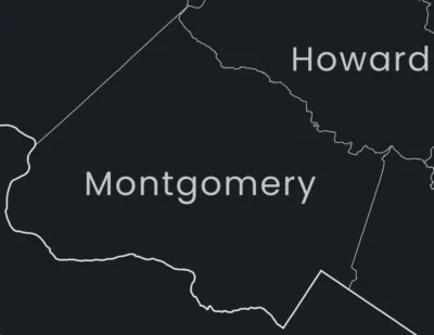 maryland-counties-map-printable-dark-zoom-detail Maryland Counties Map Printable, Labeled County Map, Light & Dark Styles