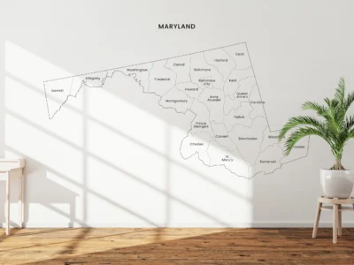 Maryland Counties Map Printable, Blank & Labeled