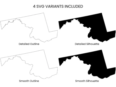 Maryland SVG Bundle, State Cut Files, SVG DXF EPS PNG