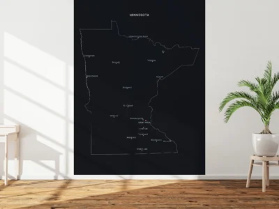 minnesota-cities-map-printable-dark-wall Minnesota Cities Map Printable, Labeled City Map, Light & Dark Styles