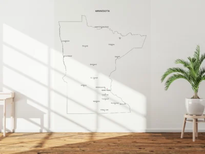 minnesota-cities-map-printable-light-wall Minnesota Cities Map Printable, Labeled City Map, Light & Dark Styles