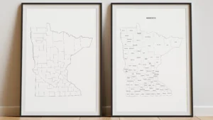 minnesota-counties-map-printable-blank-labeled-black-frame Minnesota Counties Map Printable, Blank & Labeled