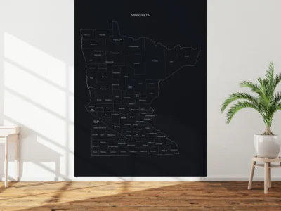 minnesota-counties-map-printable-dark-wall Minnesota Counties Map Printable, Labeled County Map, Light & Dark Styles