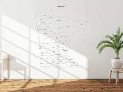 minnesota-counties-map-printable-labeled-wall Minnesota Counties Map Printable, Blank & Labeled
