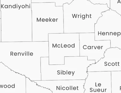 minnesota-counties-map-printable-light-zoom-detail Minnesota Counties Map Printable, Labeled County Map, Light & Dark Styles