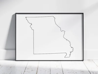 missouri-blank-outline-map-printable-black-frame Missouri Blank Outline Map Printable, State Outline, JPG PDF PNG