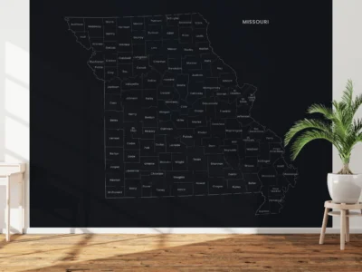 missouri-counties-map-printable-dark-wall Missouri Counties Map Printable, Labeled County Map, Light & Dark Styles