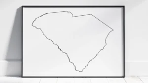 South Carolina Blank Outline Map Printable, State Outline, JPG PDF PNG