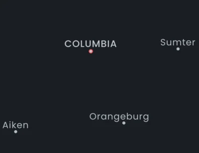South Carolina Cities Map Printable, Labeled City Map, Light & Dark Styles