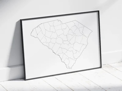 South Carolina Counties Map Printable, Blank & Labeled