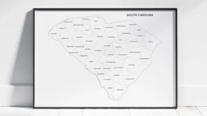 South Carolina Counties Map Printable, Blank & Labeled