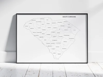 South Carolina Counties Map Printable, Blank & Labeled