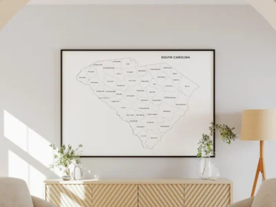 South Carolina Counties Map Printable, Blank & Labeled