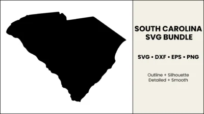 South Carolina SVG Bundle, State Cut Files, SVG DXF EPS PNG