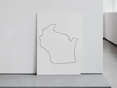 wisconsin-blank-outline-map-printable-clean-studio-frame Wisconsin Blank Outline Map Printable, State Outline, JPG PDF PNG