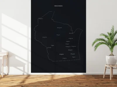 wisconsin-cities-map-printable-dark-wall Wisconsin Cities Map Printable, Labeled City Map, Light & Dark Styles