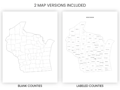 wisconsin-counties-map-printable-blank-labeled-included-map-versions-info Wisconsin Counties Map Printable, Blank & Labeled