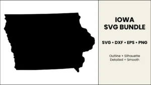 Iowa SVG Bundle, State Cut Files, SVG DXF EPS PNG