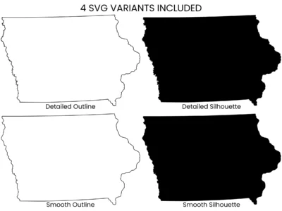 Iowa-svg-bundle-cut-file-included-svg-variants-info Iowa SVG Bundle, State Cut Files, SVG DXF EPS PNG
