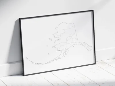 Alaska Counties Map Printable, Blank & Labeled | County Equivalent Map | JPG & PDF