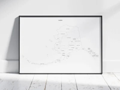 Alaska Counties Map Printable, Blank & Labeled | County Equivalent Map | JPG & PDF