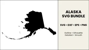 Alaska SVG Bundle, State Cut Files, SVG DXF EPS PNG
