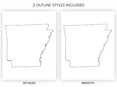 arkansas-blank-outline-map-printable-detailed-smooth-included-outline-styles-info Arkansas Blank Outline Map Printable, State Outline, JPG PDF PNG