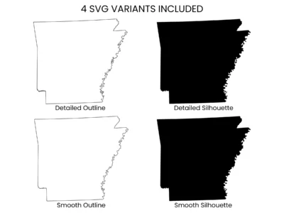 Arkansas SVG Bundle, State Cut Files, SVG DXF EPS PNG