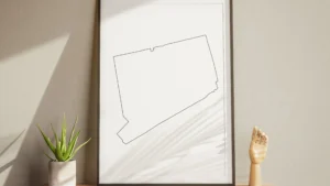 Connecticut Blank Outline Map Printable, State Outline, JPG PDF PNG