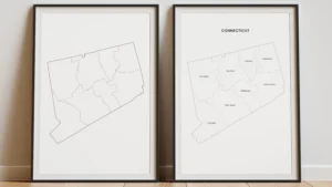 Connecticut Historic Counties Map Printable, Blank & Labeled