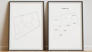 Connecticut Planning Regions Map Printable, Blank & Labeled