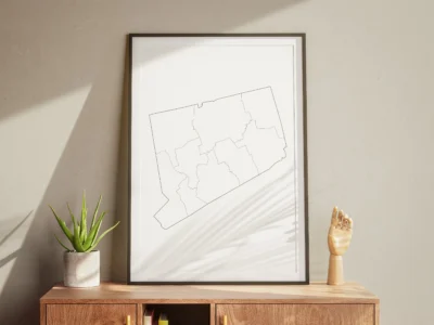 Connecticut Planning Regions Map Printable, Blank & Labeled