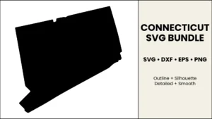 Connecticut SVG Bundle, State Cut Files, SVG DXF EPS PNG