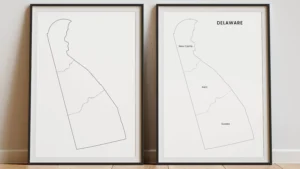 delaware-counties-map-printable-blank-labeled-black-frames Delaware Counties Map Printable, Blank & Labeled