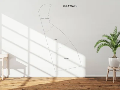 Delaware Counties Map Printable, Blank & Labeled