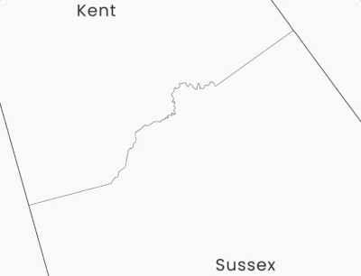 Delaware Counties Map Printable, Labeled County Map, Light & Dark Styles