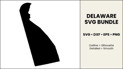Delaware SVG Bundle, State Cut Files, SVG DXF EPS PNG