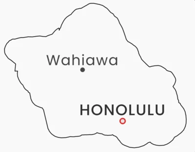 Hawaii Cities Map Printable, Labeled City Map, Light & Dark Styles
