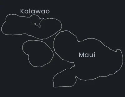 Hawaii Counties Map Printable, Labeled County Map, Light & Dark Styles