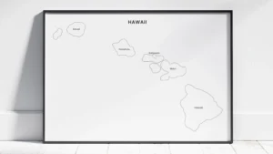 Hawaii Counties Map Printable, Blank & Labeled