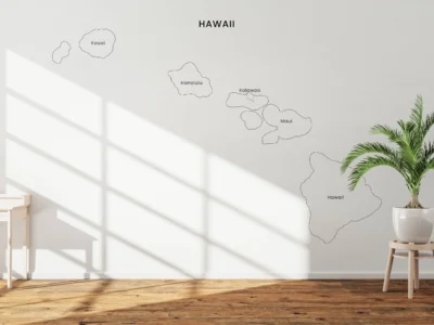 Hawaii Counties Map Printable, Blank & Labeled