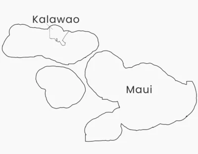 Hawaii Counties Map Printable, Labeled County Map, Light & Dark Styles