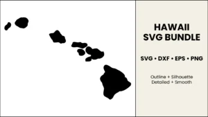Hawaii SVG Bundle, State Cut Files, SVG DXF EPS PNG