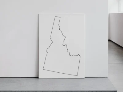 idaho-blank-outline-map-printable-clean-frame Idaho Blank Outline Map Printable, State Outline, JPG PDF PNG