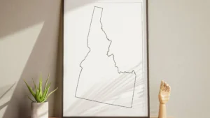 Idaho Blank Outline Map Printable, State Outline, JPG PDF PNG