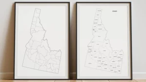Idaho Counties Map Printable, Blank & Labeled
