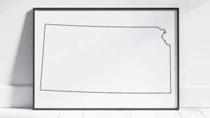 Kansas Blank Outline Map Printable, State Outline, JPG PDF PNG